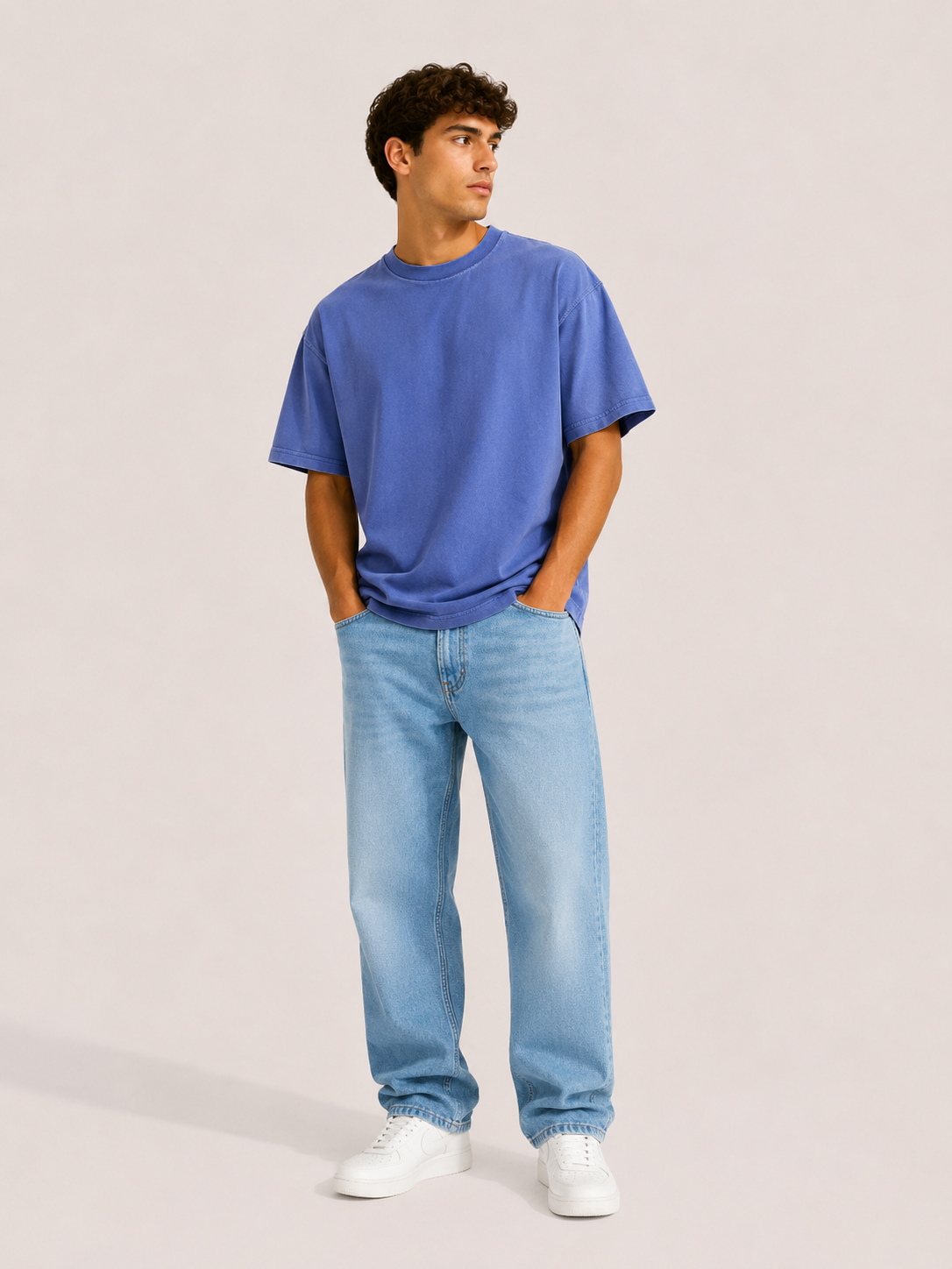 Camiseta Básica de Algodón para Hombre