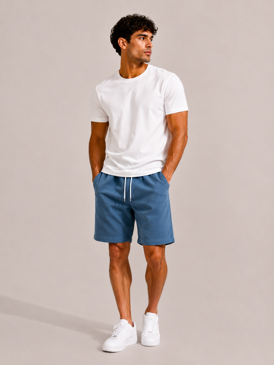 Pantalones cortos de pana vintage para hombre