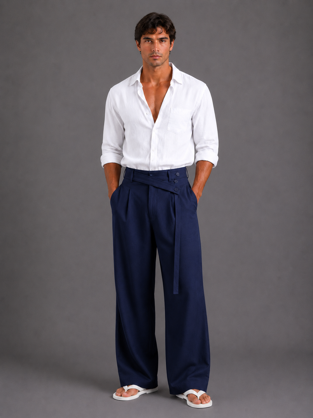 Pantalones Gurkha de Lino para Hombre