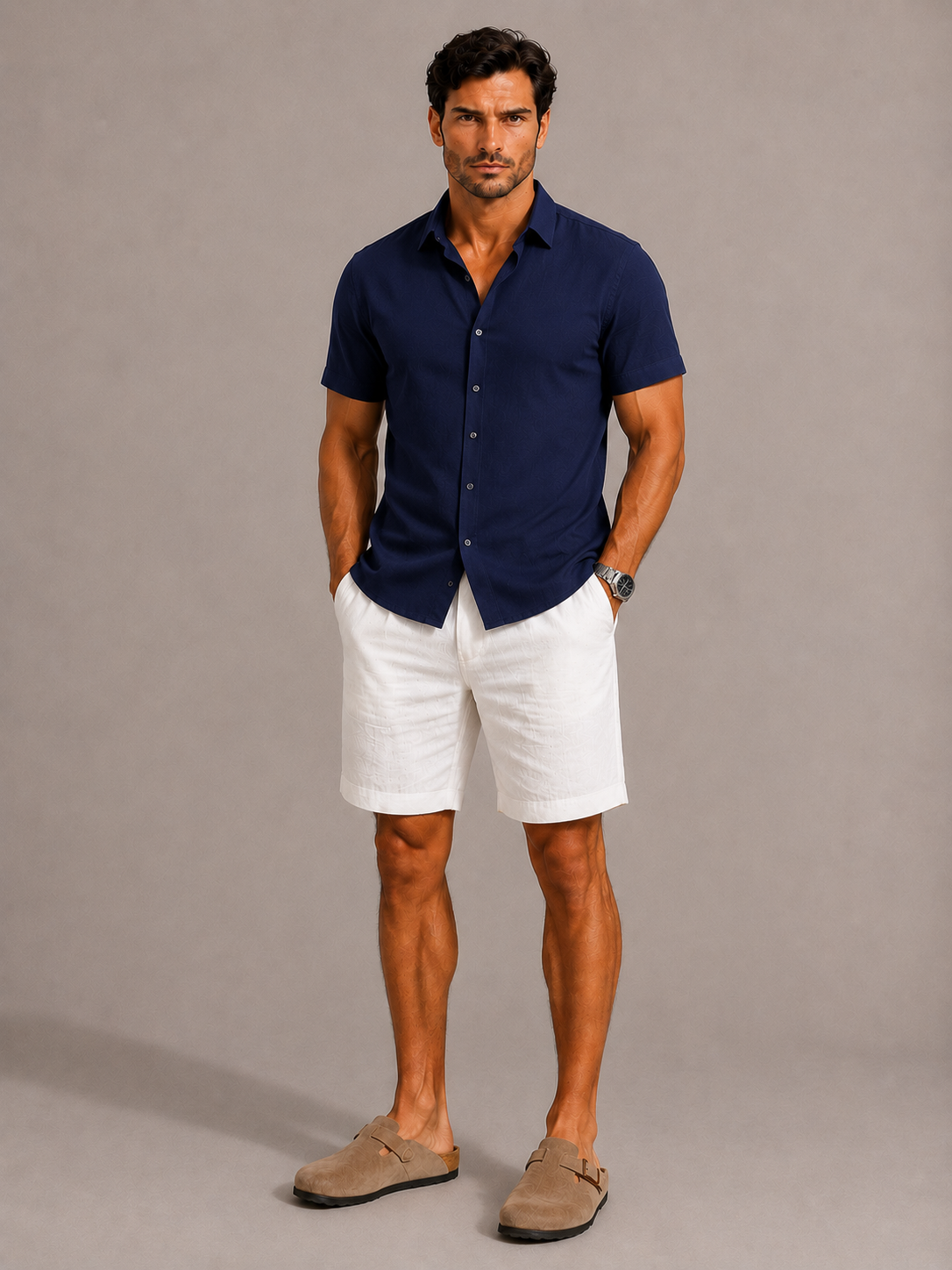 Camisa informal de manga corta