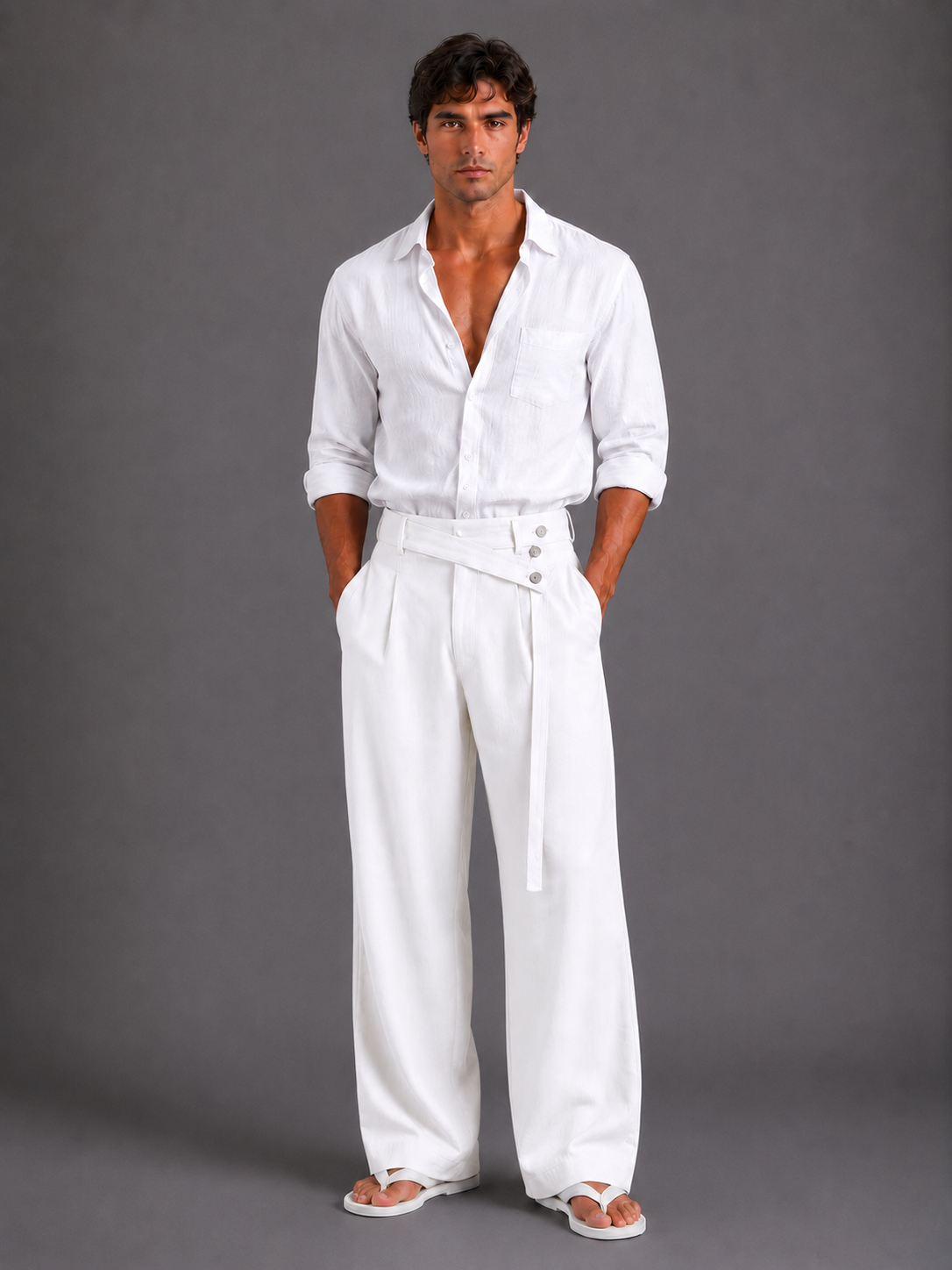 Pantalones Gurkha de Lino para Hombre