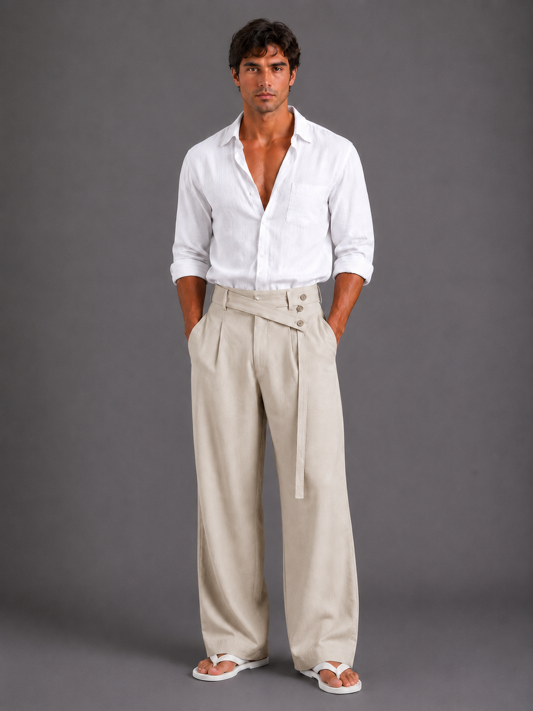 Pantalones Gurkha de Lino para Hombre