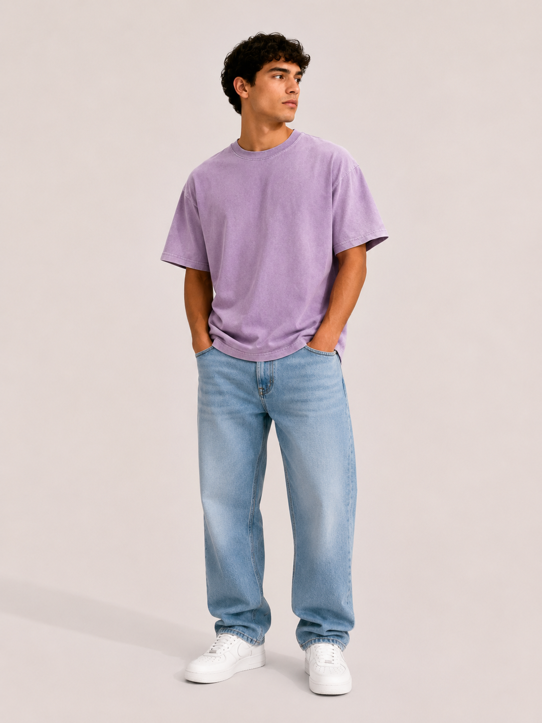 Camiseta Básica de Algodón para Hombre