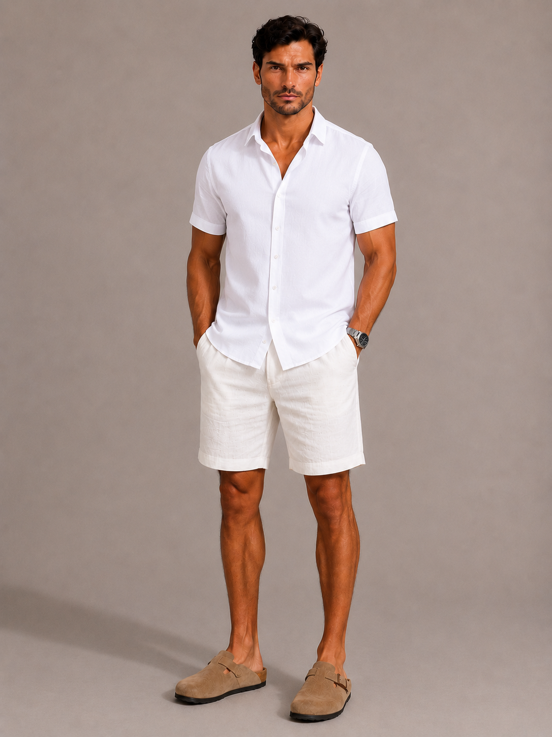 Camisa informal de manga corta