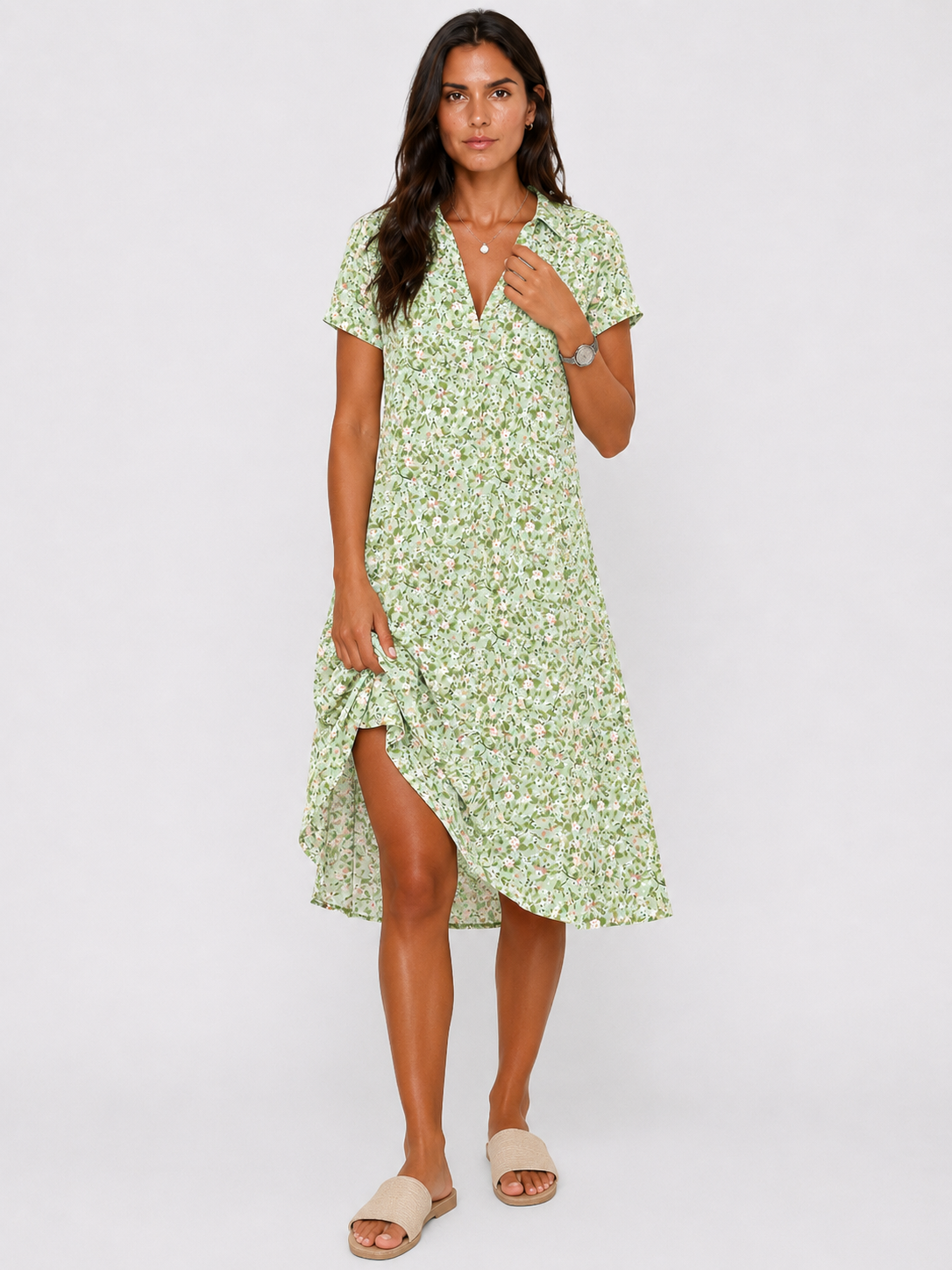 Vestido informal con estampado floral