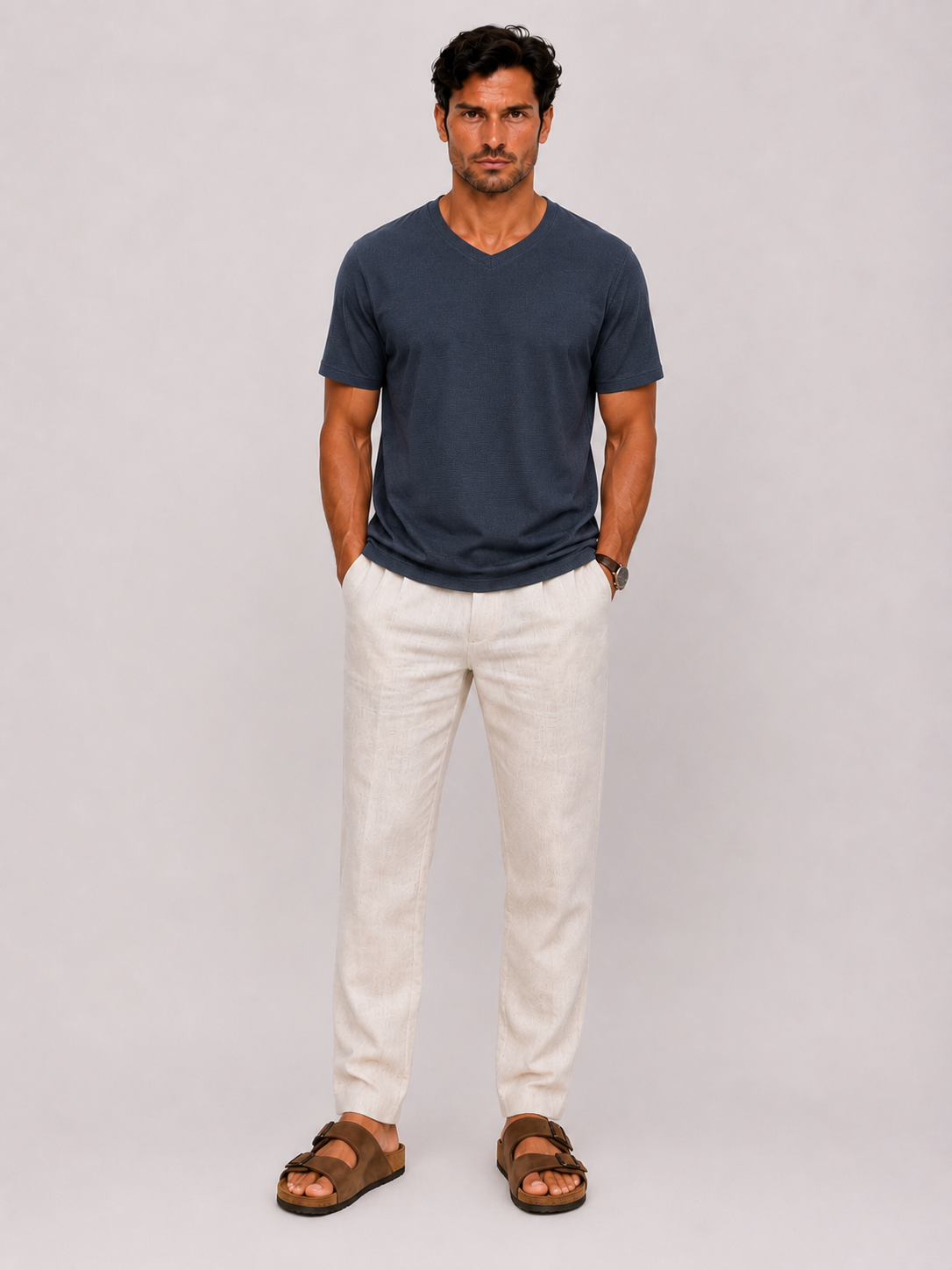 Camiseta de Punto Gofre para Hombre