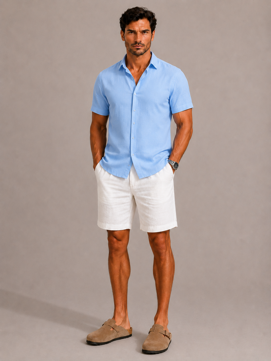 Camisa informal de manga corta