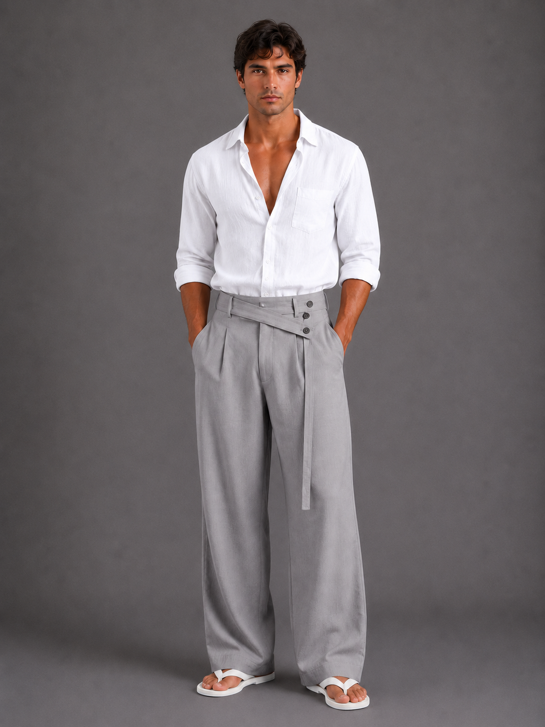 Pantalones Gurkha de Lino para Hombre
