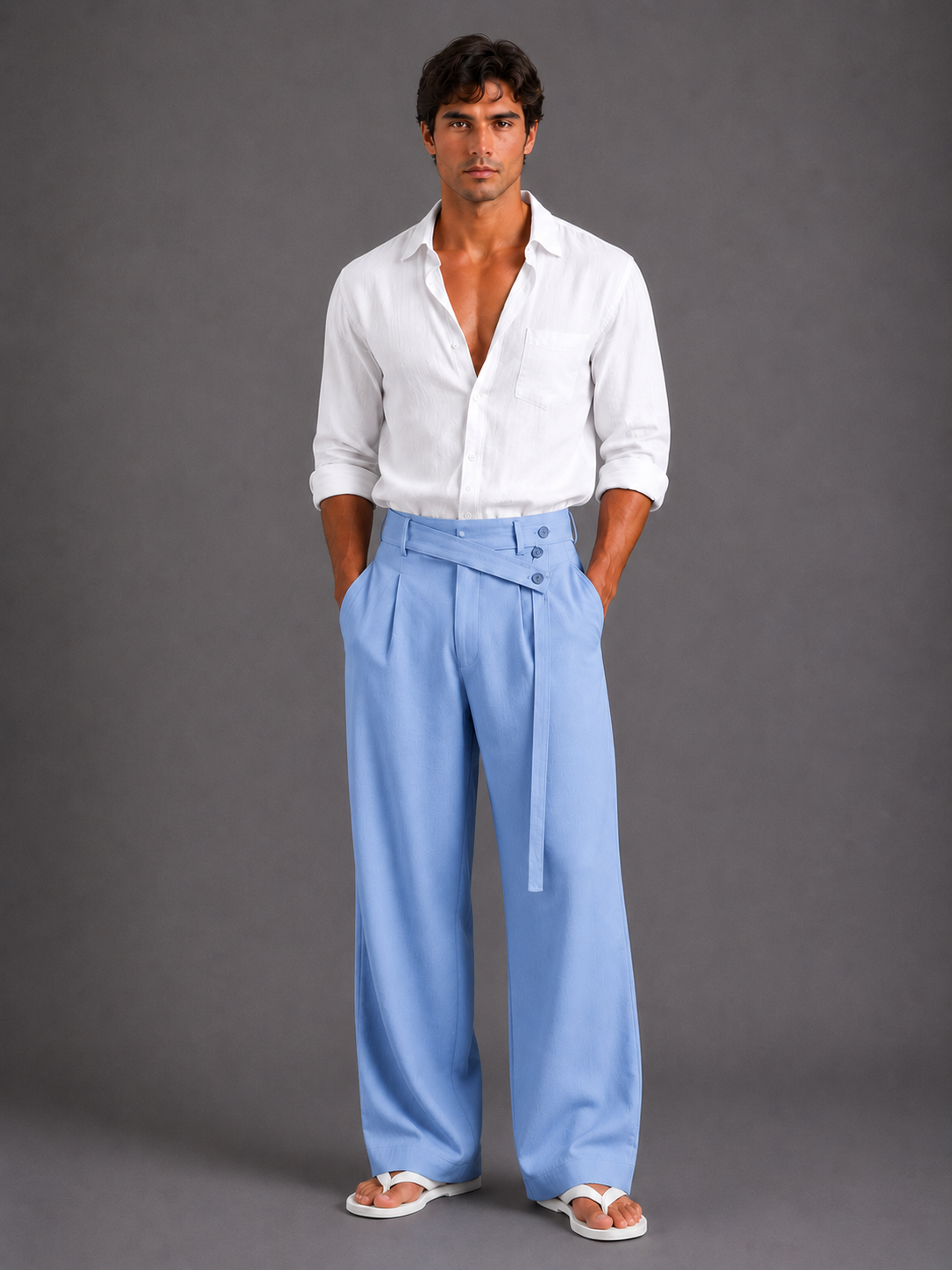 Pantalones Gurkha de Lino para Hombre