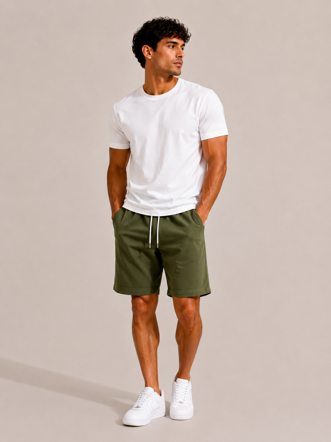 Pantalones cortos de pana vintage para hombre
